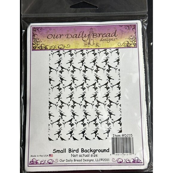 Small Bird Background Rubber Stamp By Our Daily Bread Designs - Picture 1 of 2